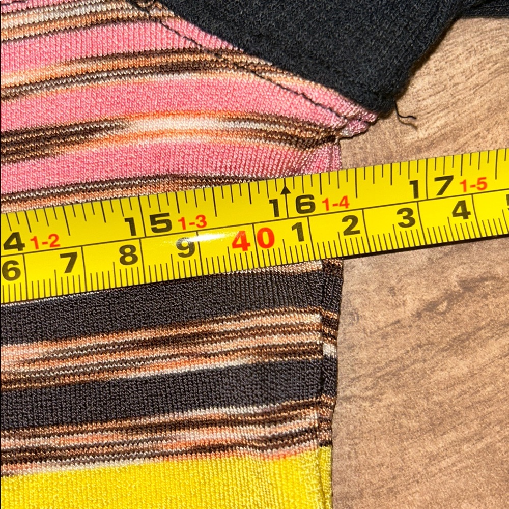 Free People Black, Pink, and Yellow Turtleneck Sweater - Picture 9 of 10